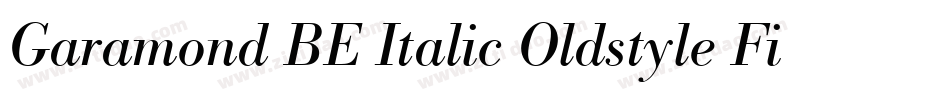 Garamond BE Italic Oldstyle Figures字体转换